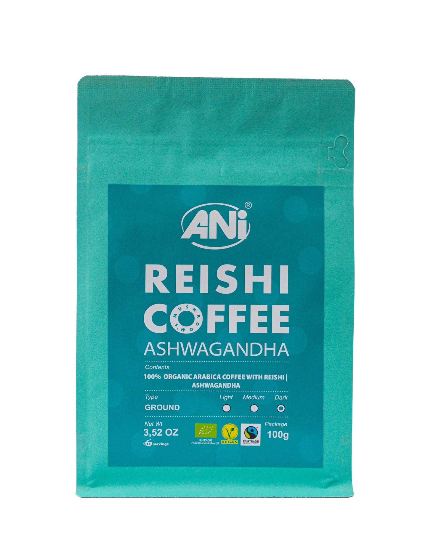 Café moulu BIO Reishi - Ashwagandha 100g ANilab