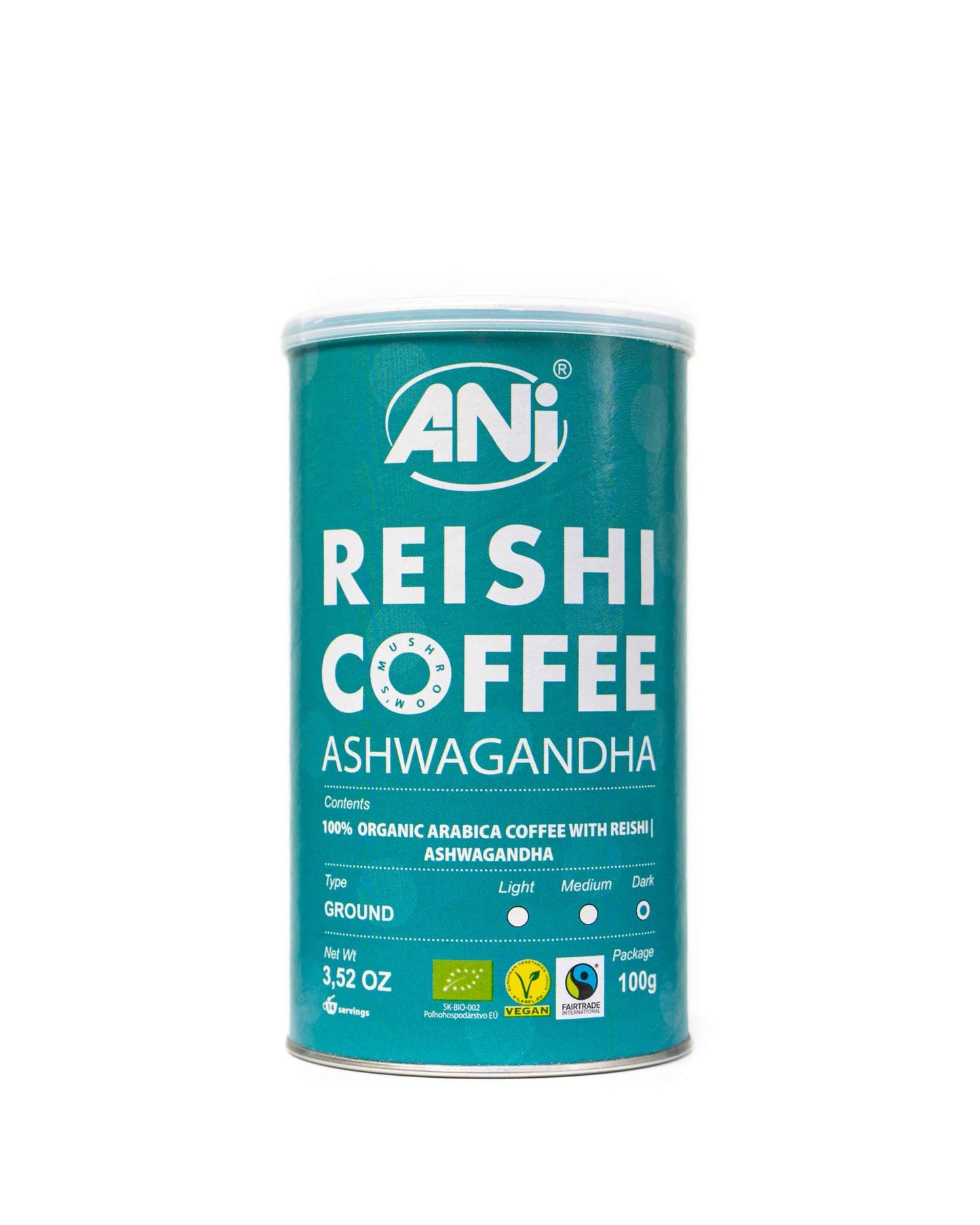Ashwagandha Reishi Café moulu BIO Boite 100g