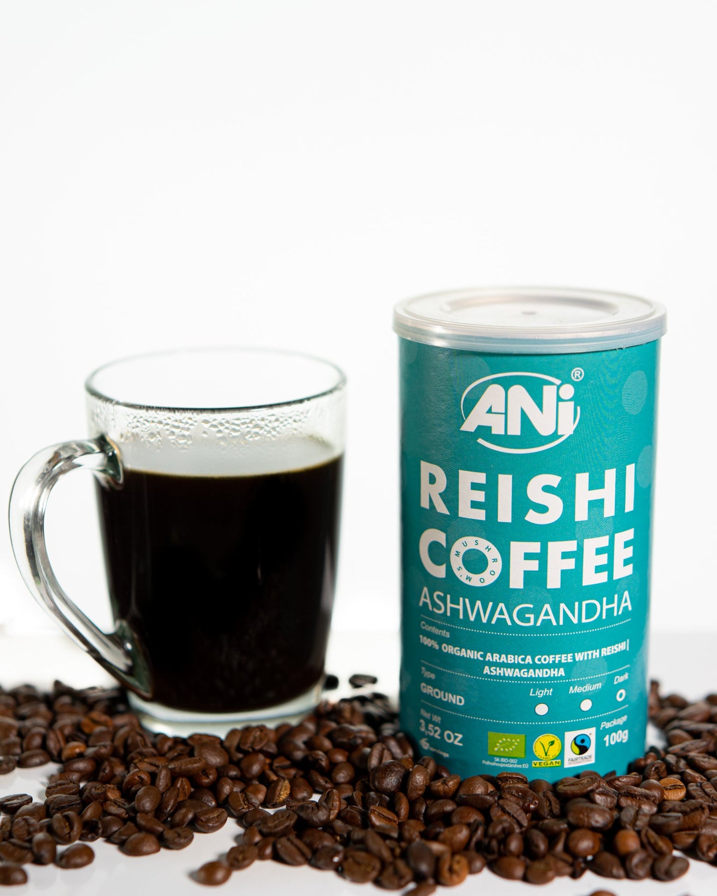 Ashwagandha Reishi Café moulu BIO Boite 100g