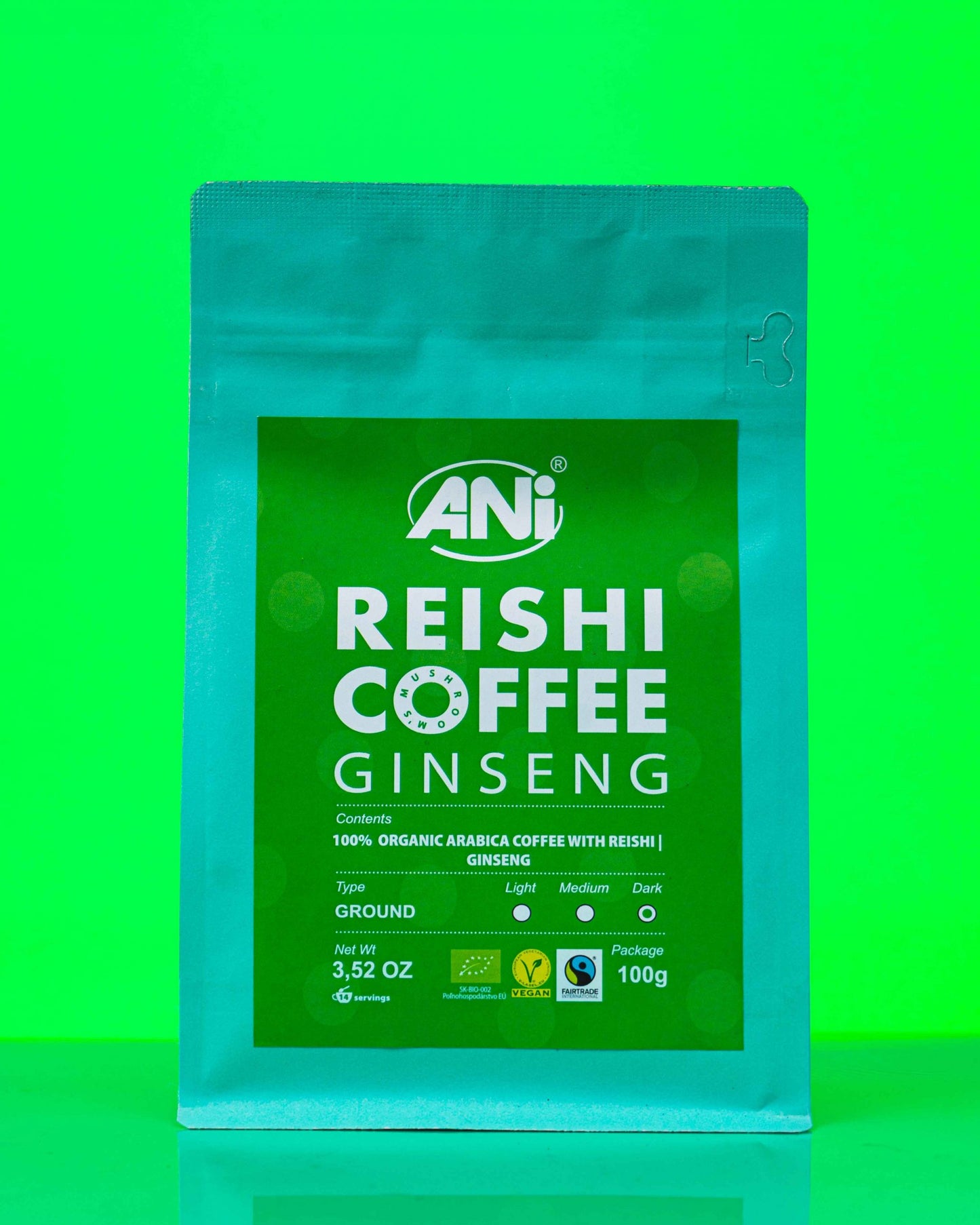 ANi Ginseng Reishi BIO café moulu 100g