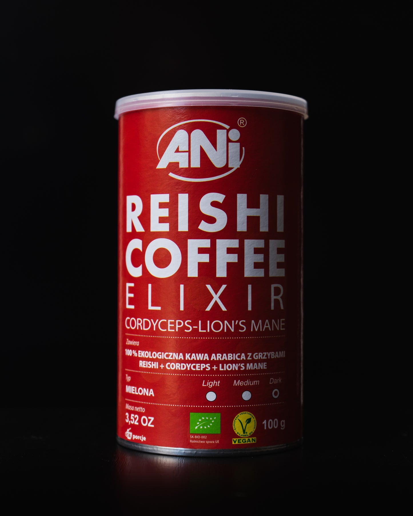ANi Reishi ELIXIR BIO Café moulu à la Crinière de Lion Boite 100g 2+1 Gratuit