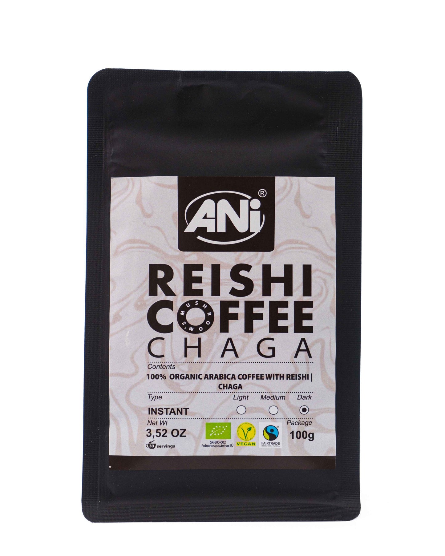 Chaga Reishi BIO café instantané 100g ANilab