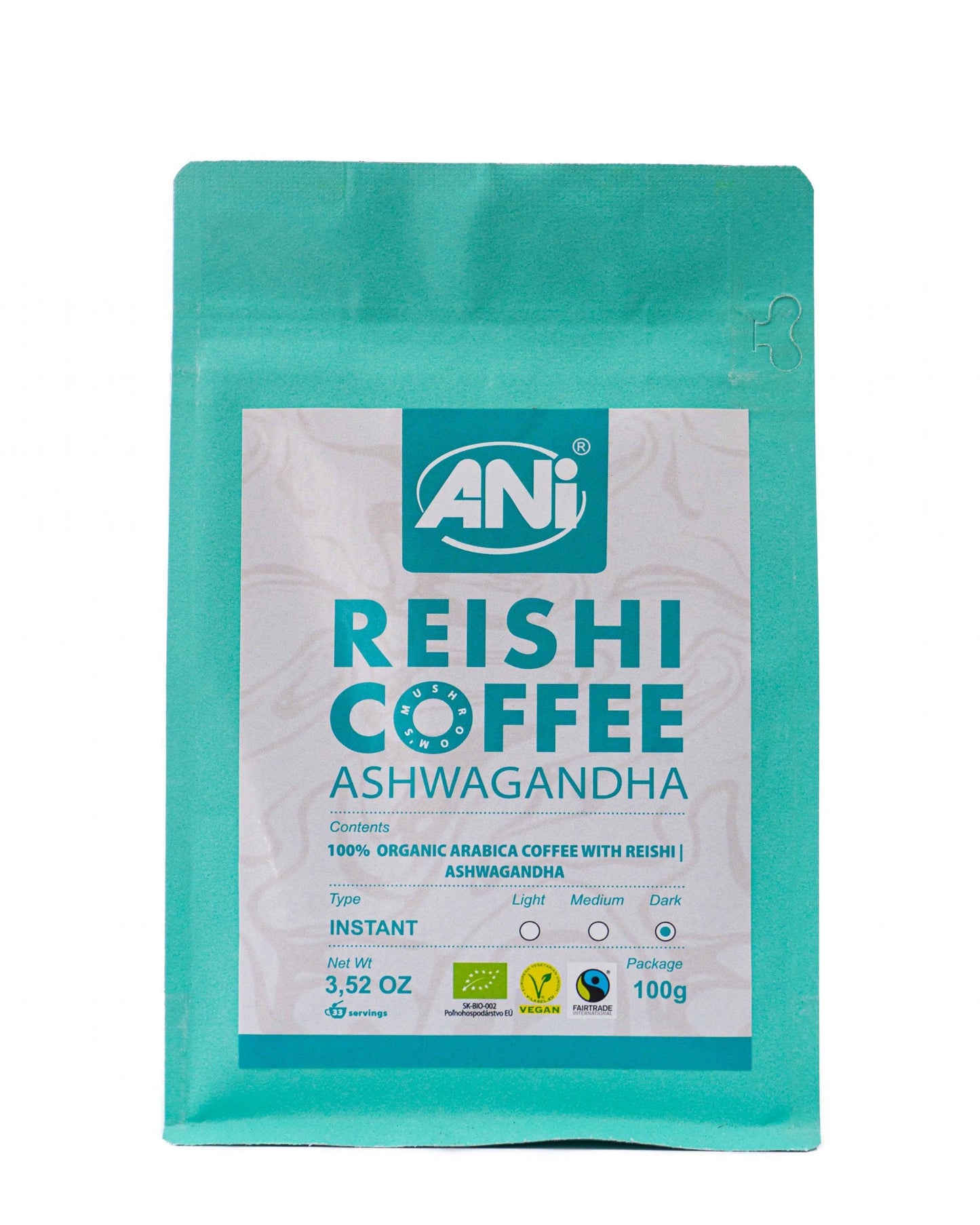 Ashwagandha Reishi BIO café instantané 100g