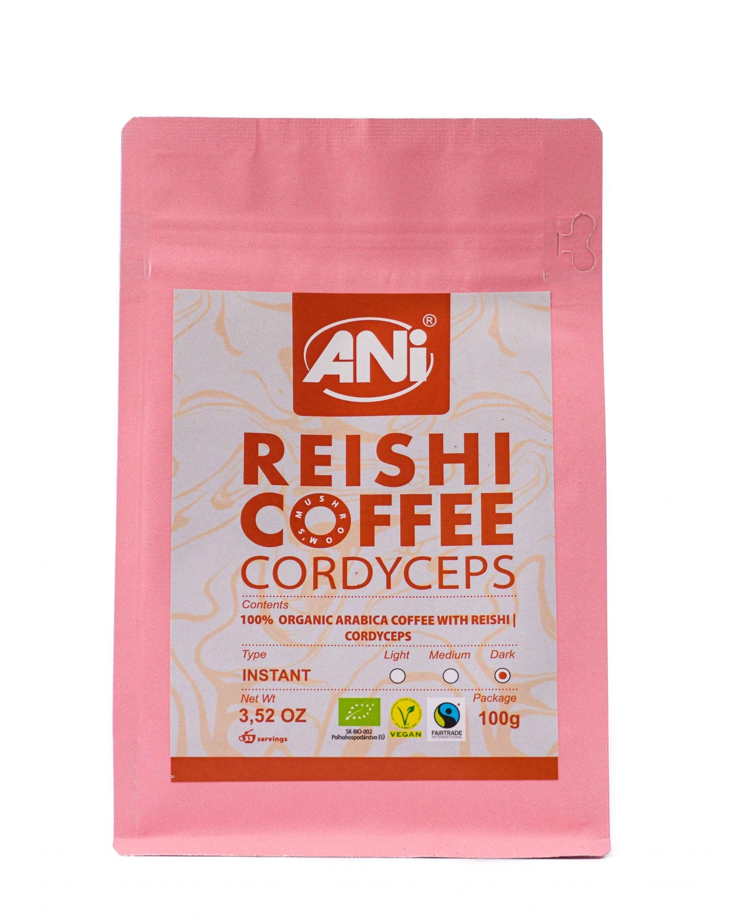 Café instantané Cordyceps Reishi BIO 100g ANilab