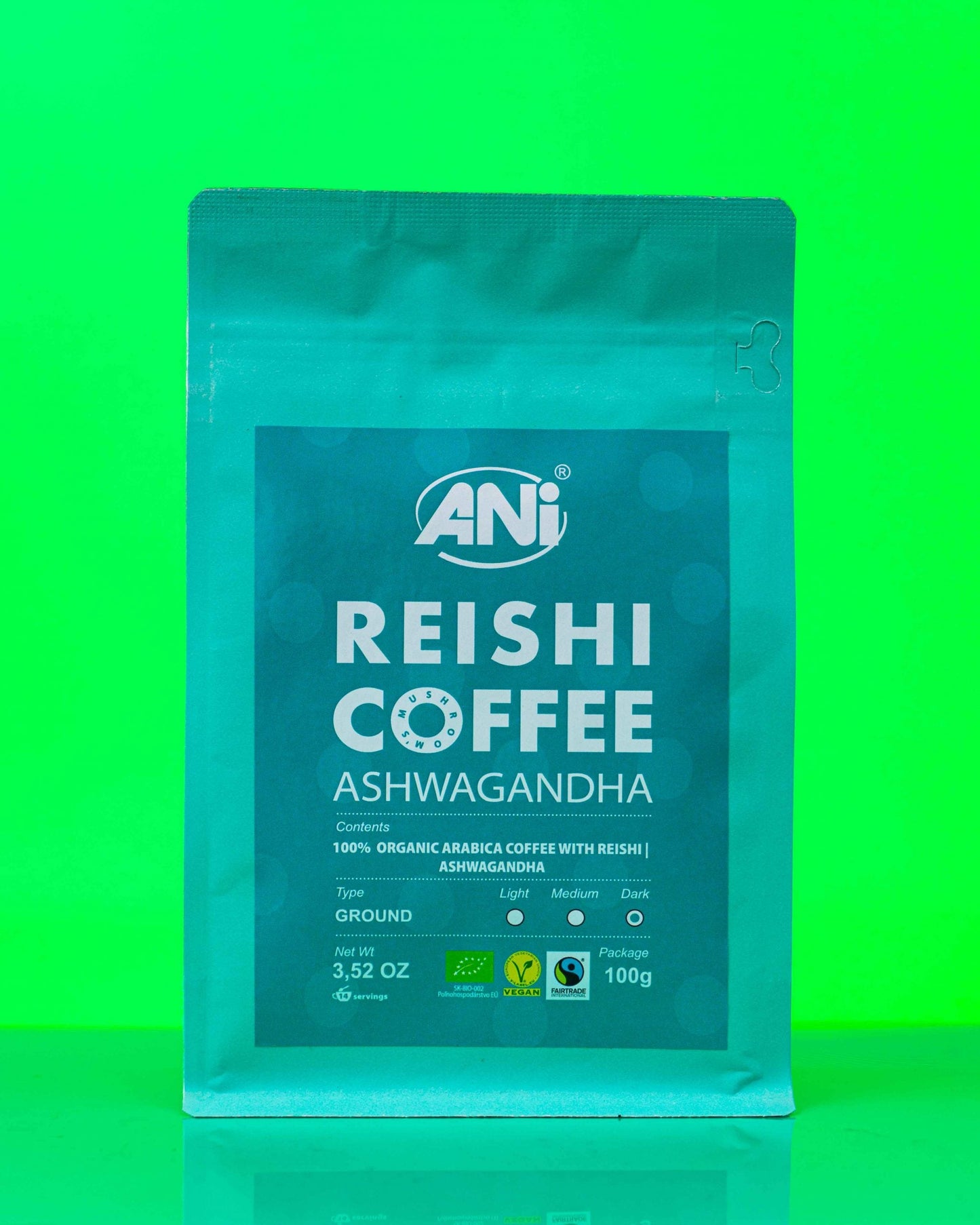 Café moulu BIO Reishi - Ashwagandha 100g ANilab