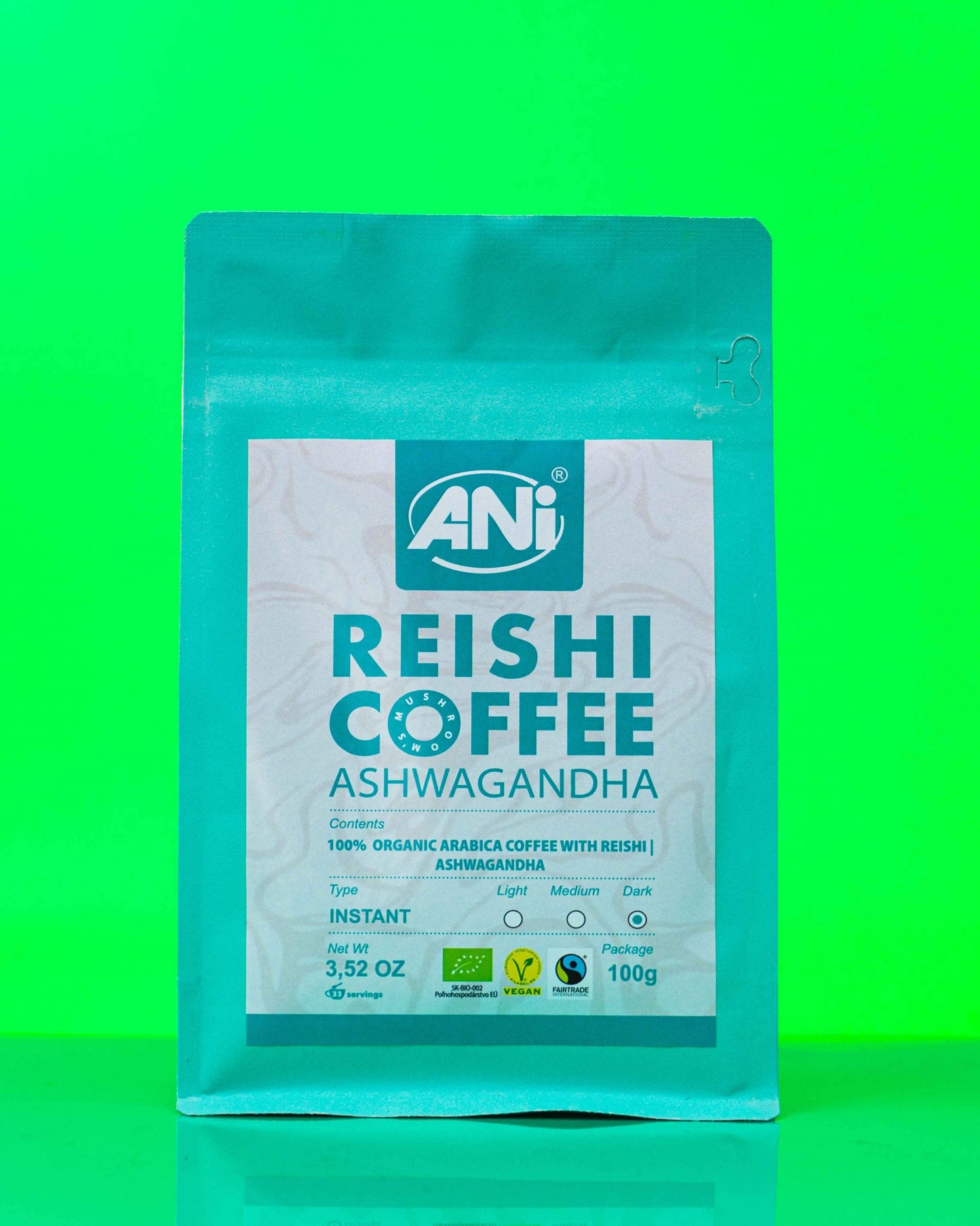 Ashwagandha Reishi BIO café instantané 100g