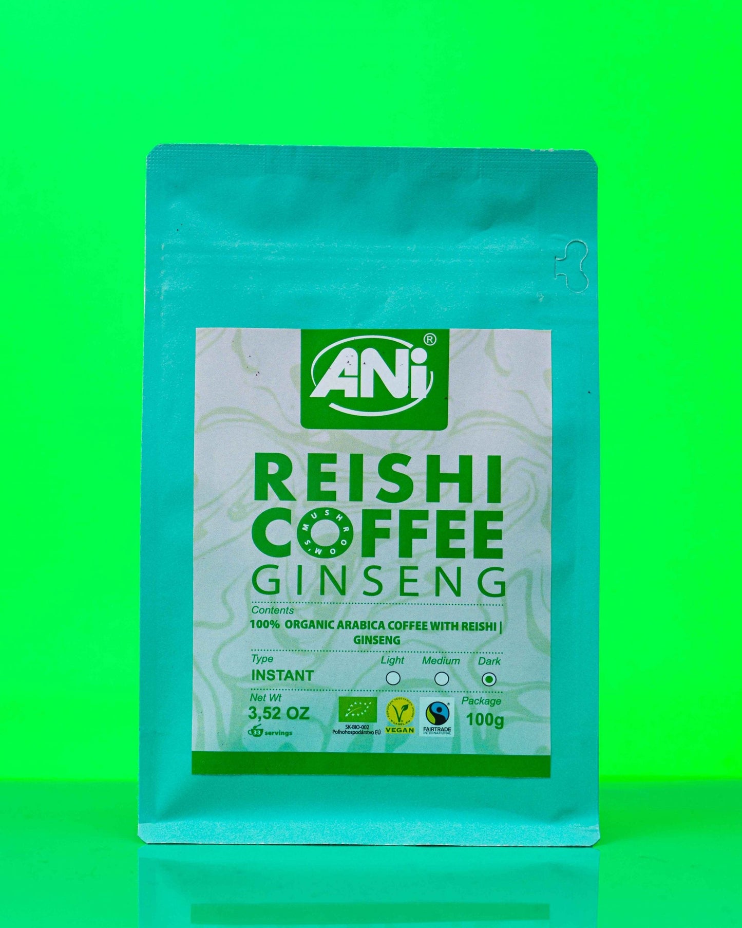 Ginseng Reishi BIO Café instantané arabica 100g ANilab