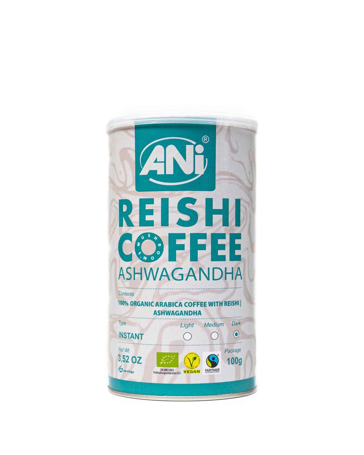 Ashwagandha Reishi BIO Café instantané boite 100g