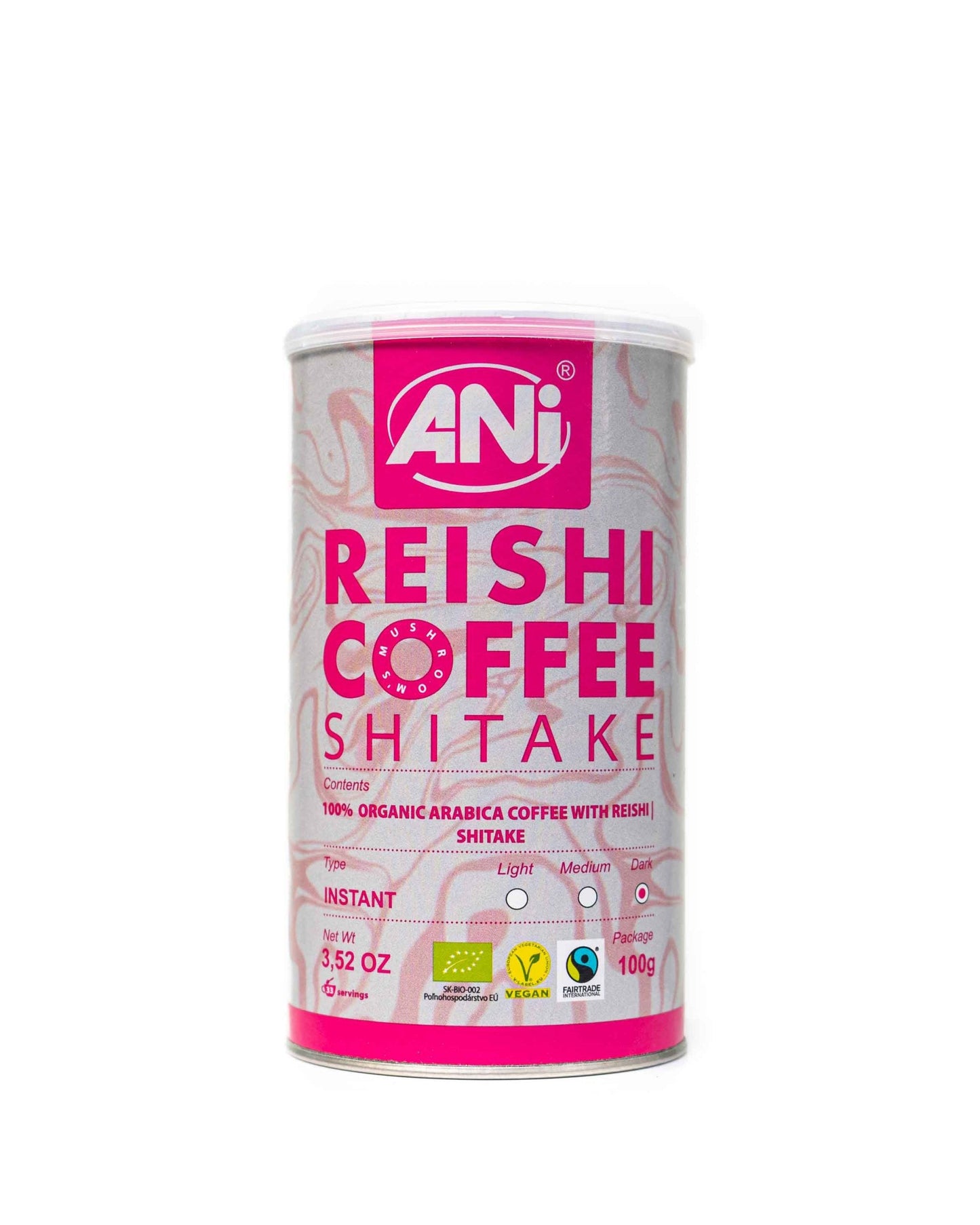 Café instantané Shitake Reishi BIO boite 100g ANilab