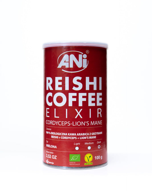 ANi Reishi ELIXIR BIO Café moulu à la Crinière de Lion Boite 100g