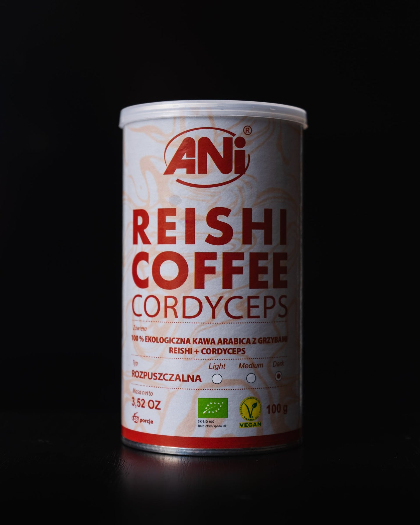 Café instantané Cordyceps Reishi BIO Boite 100g ANilab