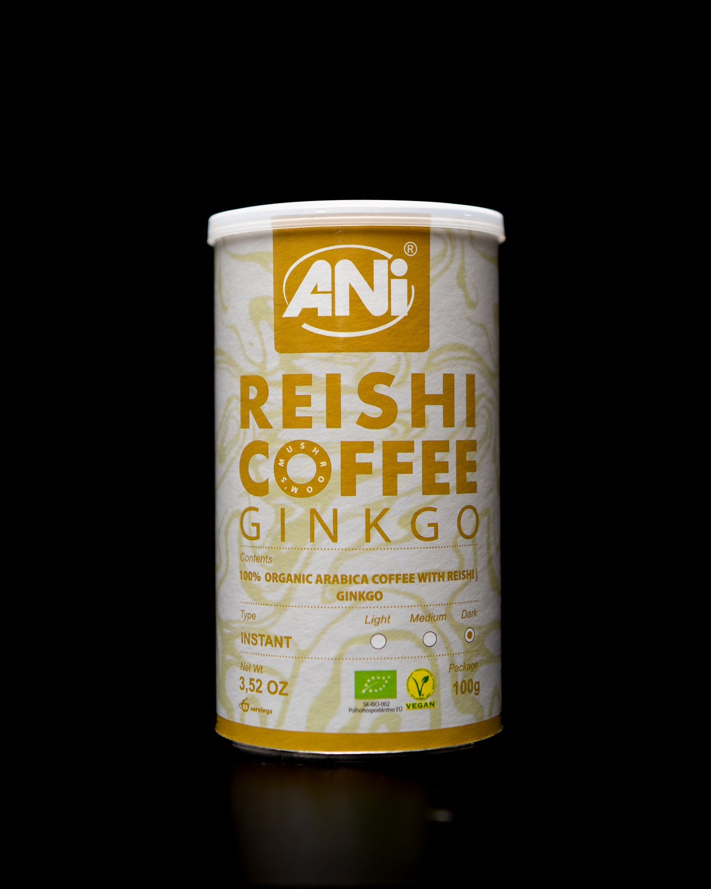 Café instantané Ginkgo Reishi BIO Boite 100g ANilab