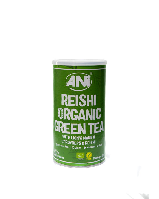 Thé vert Reishi BIO à la Crinière de Lion-Cordyceps boite 100g ANilab