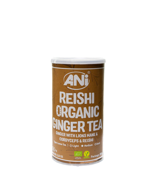 Thé Gingembre Reishi BIO à la Crinière de Lion et Cordyceps boite 100g ANilab