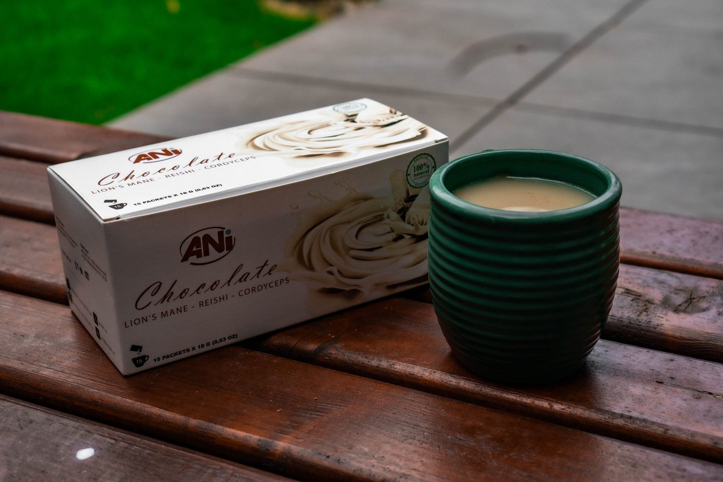 Chocolat chaud blanc au Reishi - Cordyceps sinensis  - Lion's Mane Boite 15x18 g 2+1 Gratuit ANilab