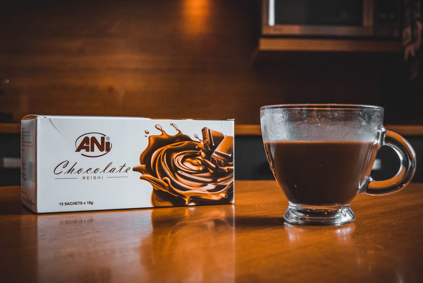 Chocolat Reishi, boîte de 15 sachets x 18g ANilab