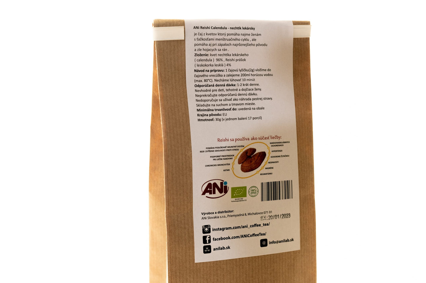 Thé Reishi au Souci médicinal sachet 30g ANilab 2+1 gratuit