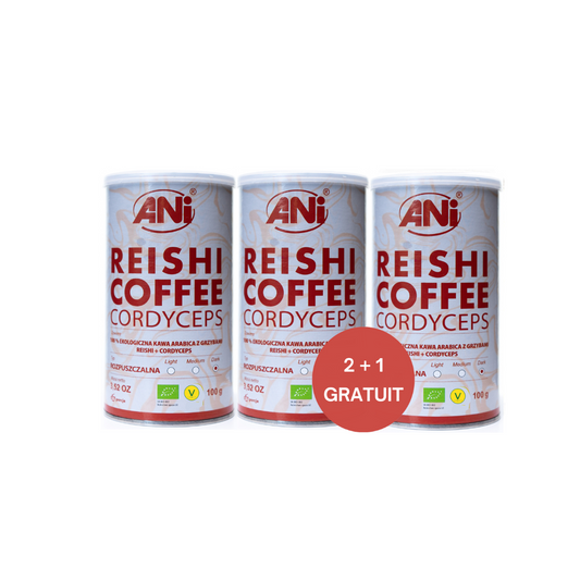 Café instantané Cordyceps Reishi BIO Boite 100g 2+1 gratuit ANilab