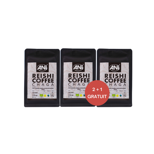 Chaga Reishi BIO café instantané 100g 2+1  gratuit ANilab