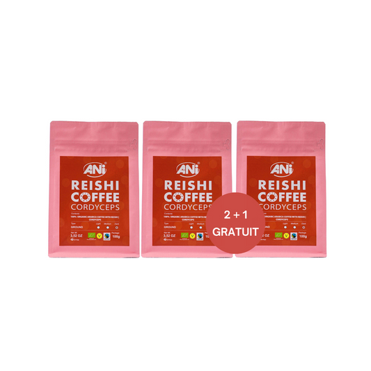 Café moulu BIO Reishi - Cordyceps 100g 2+1 gratuit ANilab