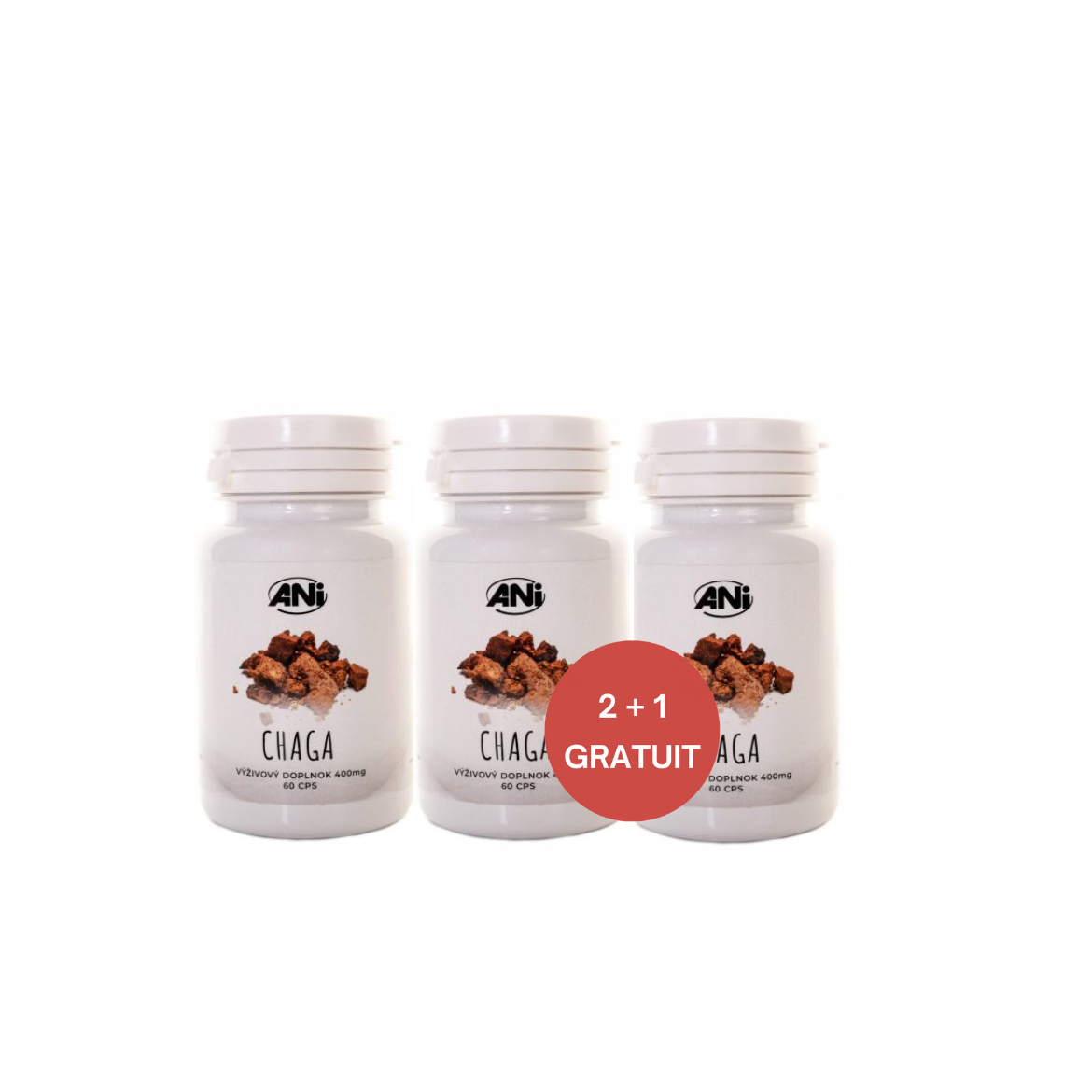 Chaga gélules 60x400mg 2+1 gratuit ANilab