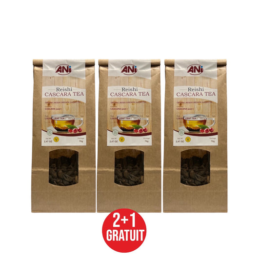 Thé au café Cascara au Reishi Sachet 70g ANilab 2+1 gratuit