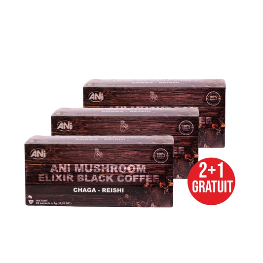 Chaga Reishi Café instantané 20x3g 2+1 gratuit ANilab