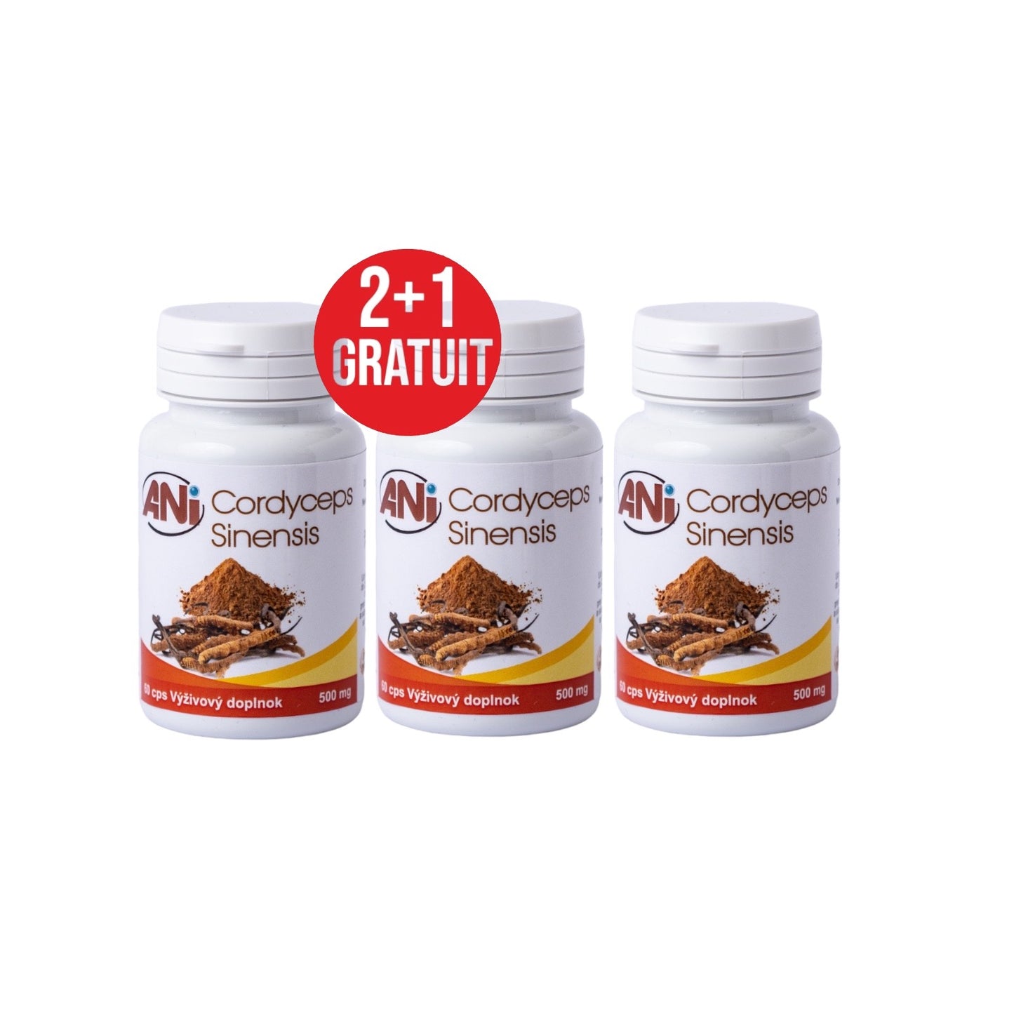Gélules Cordyceps Sinensis - 60 gélules x 500mg 2+1 gratuit ANilab