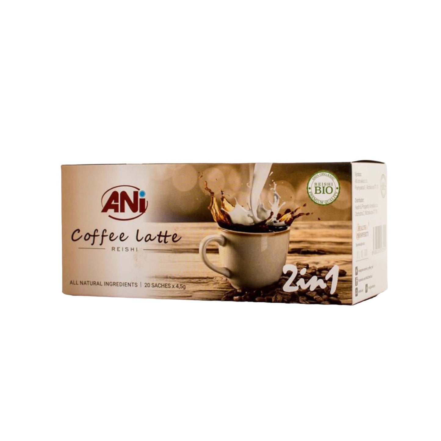 Reishi Latte 2en1 café instantané 20x4,5g 2+1 gratuit ANilab