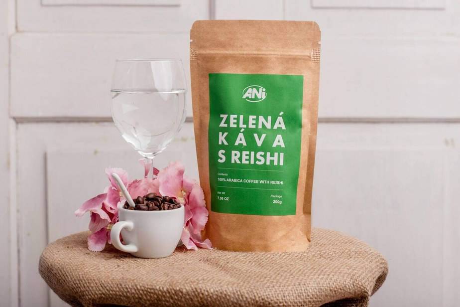 Café vert au Reishi - BOMBE ANTIOXYDANTE - Mélange de grains de café Arabica CRU avec de la poudre de Ganoderma lucidum - 200g  ANilab