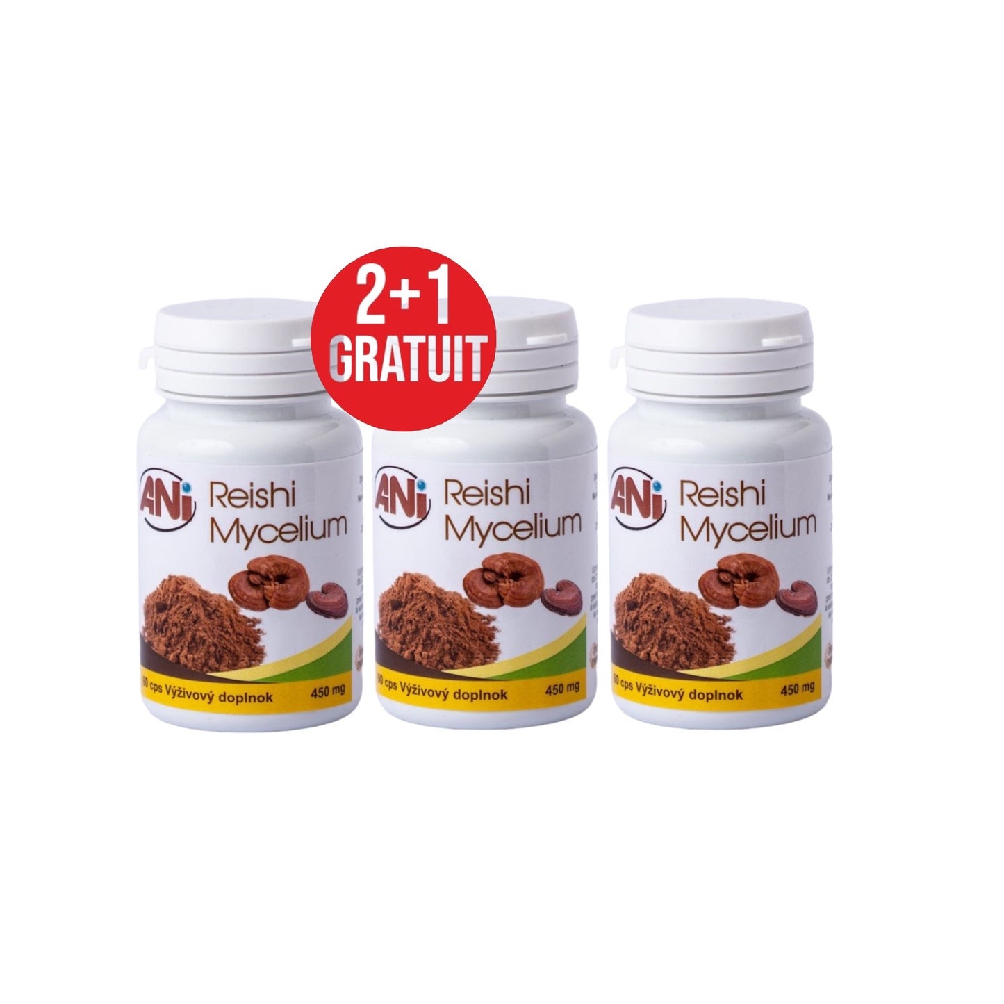 Reishi Mycélium 450 mg 60 gélules 2+1 gratuit ANilab