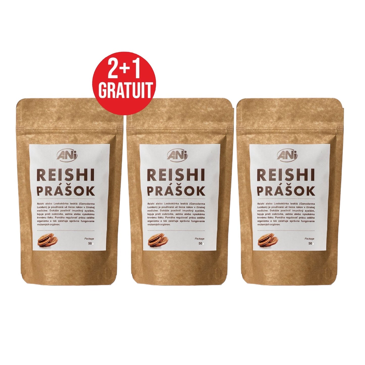 Poudre de Reishi 50g 2+1 gratuit Anilab
