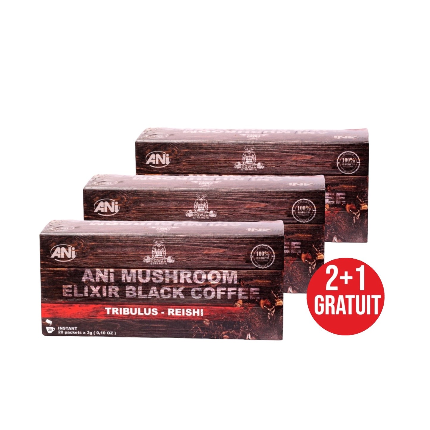 Tribulus Reishi Café instantané 20x3g 2+1 gratuit ANilab