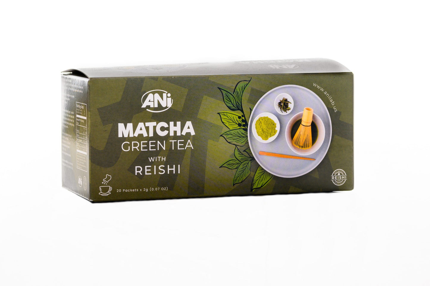 Thé vert Matcha au Reishi boîte 20x2g ANilab 2+1 gratuit