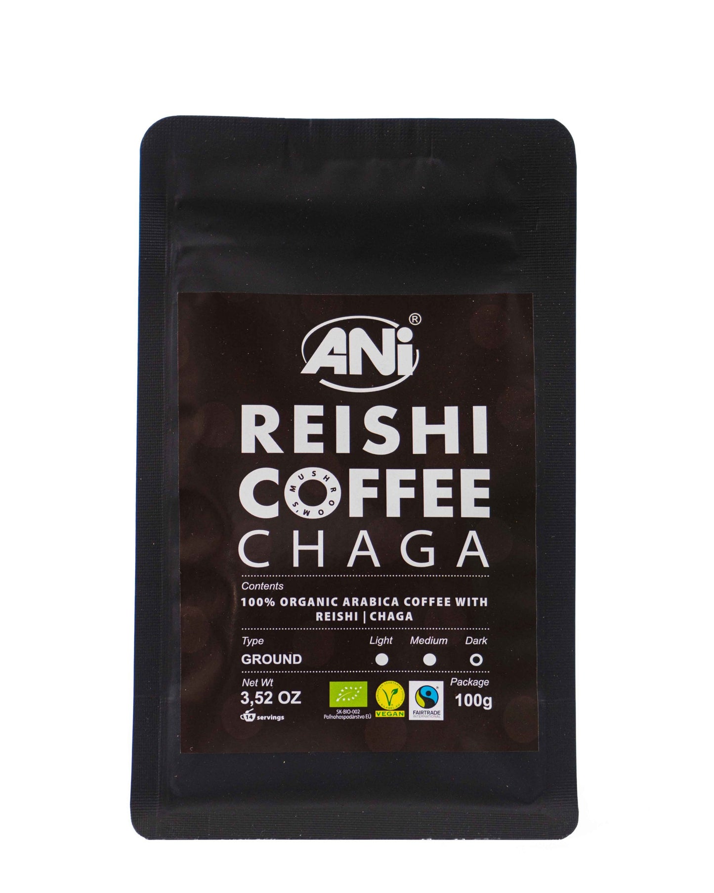 Café moulu Chaga Reishi BIO 100g 2+1 gratuit ANilab