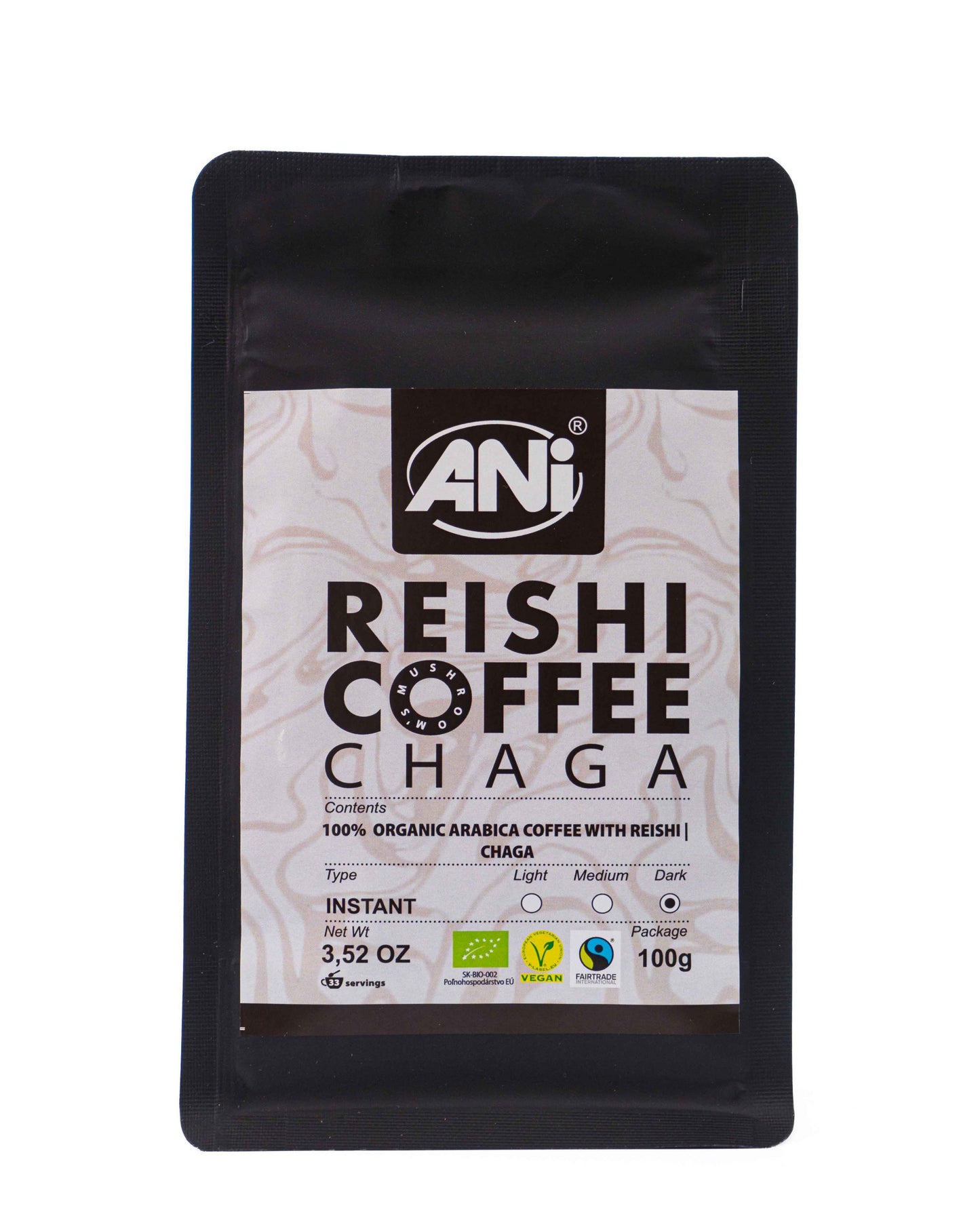 Chaga Reishi BIO café instantané 100g 2+1  gratuit ANilab