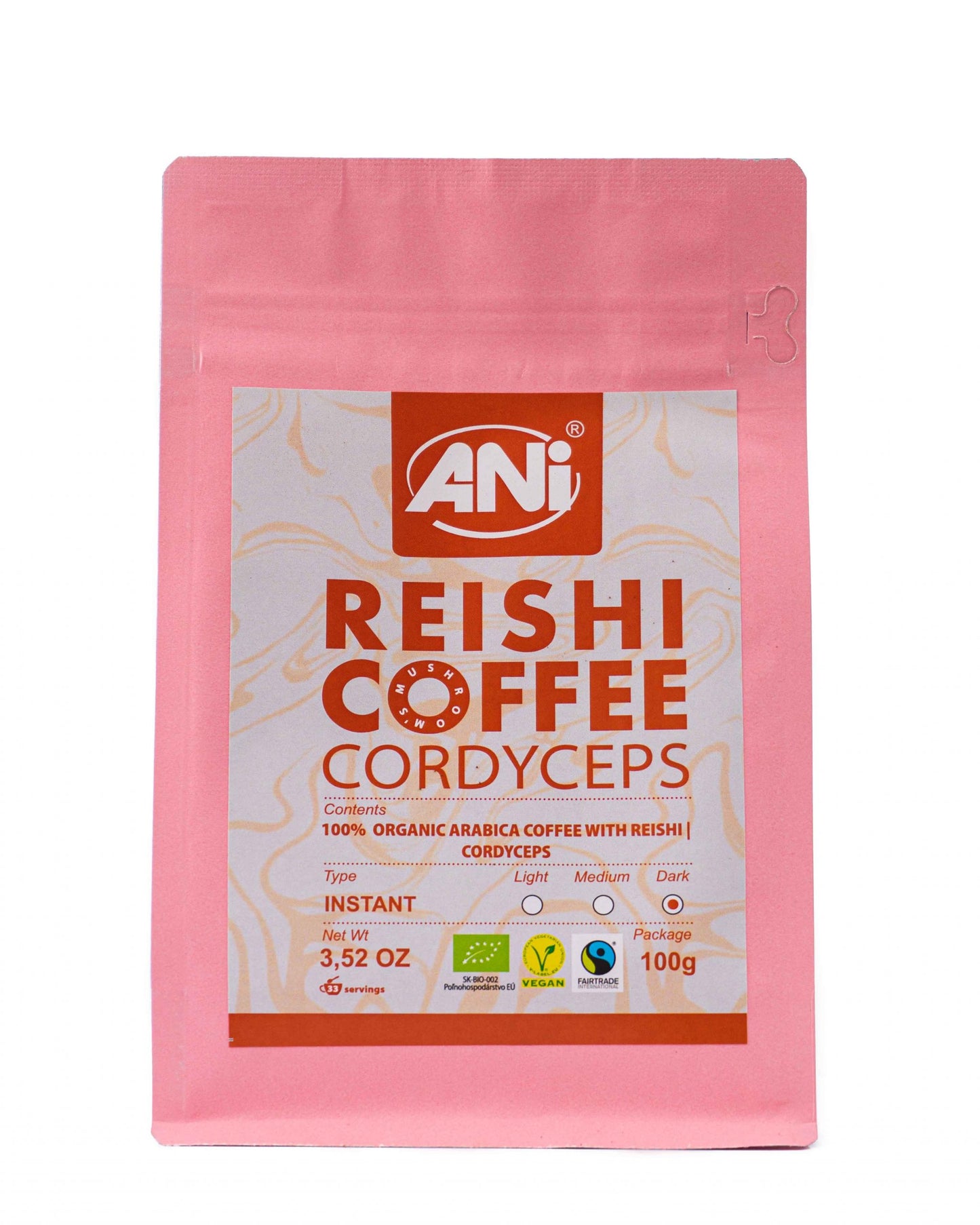 Café instantané Cordyceps Reishi BIO 100g 2+1 gratuit ANilab