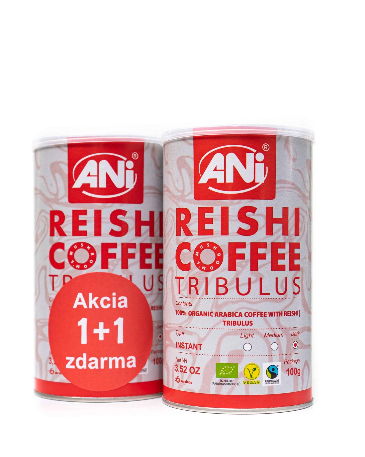 Tribulus Reishi BIO Café instantané boite 100g 2+1 offert ANilab