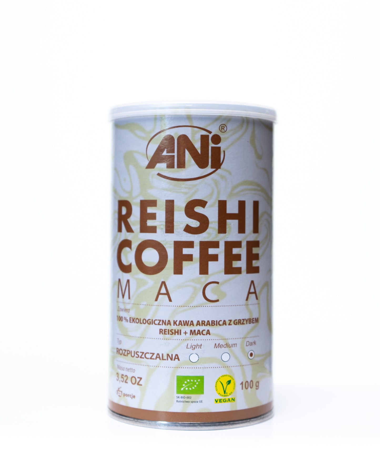 Maca Reishi BIO Café instantané Boite 100g 2+1 offert ANilab