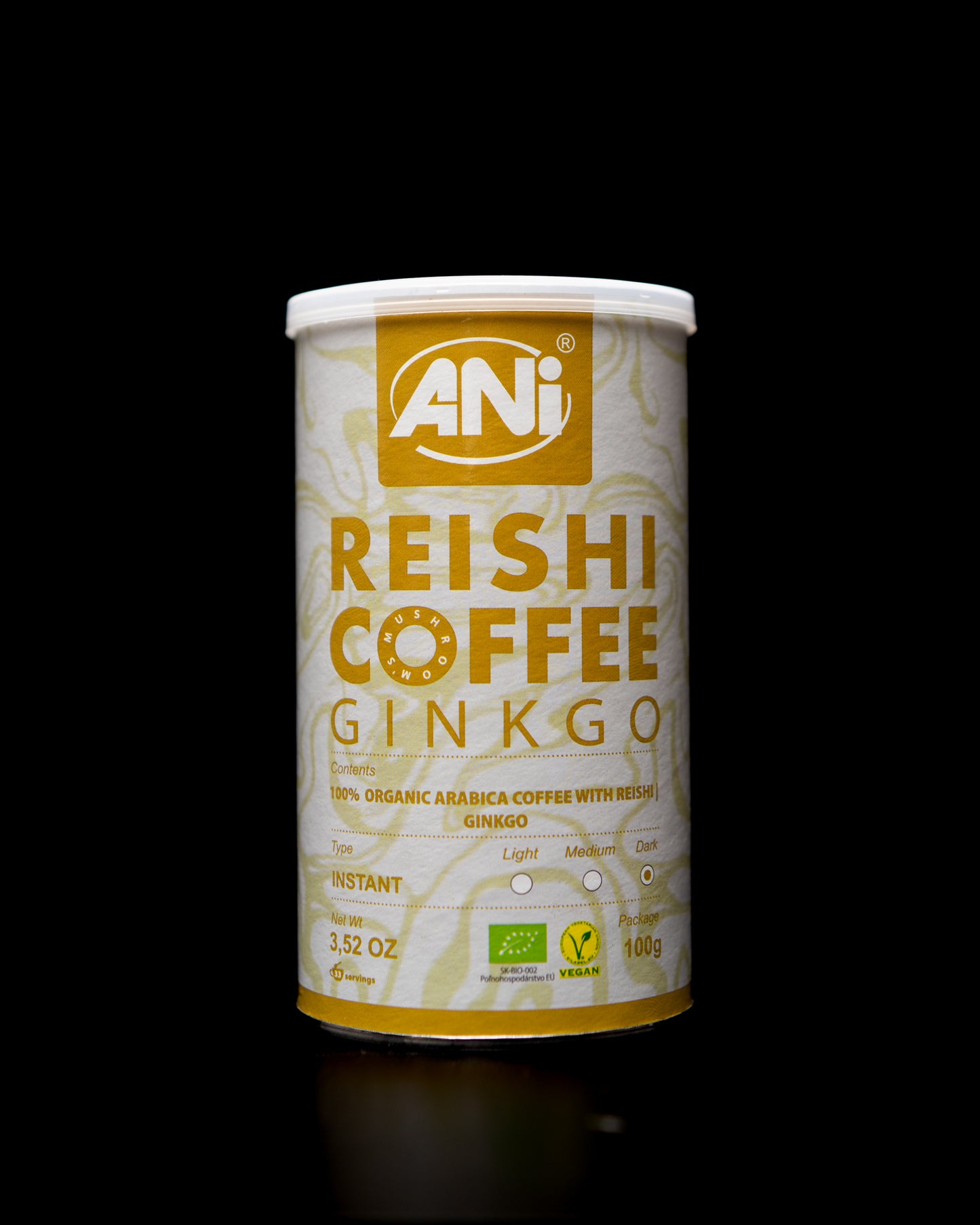 Café instantané Ginkgo Reishi BIO Boite 100g 2+1 gratuit ANilab