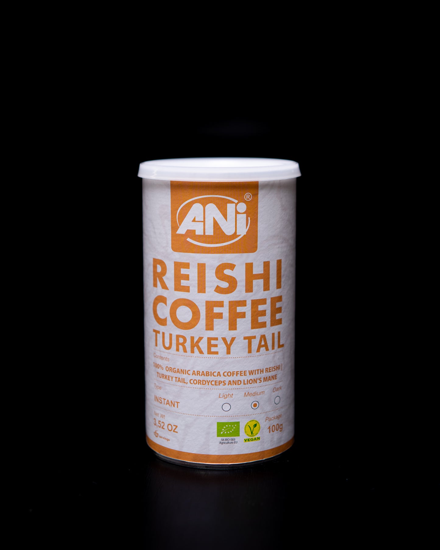 Café instantané Turkey tail Reishi BIO - Cordyceps, Crinière de Lion boite 100g 2+1 gratuit ANilab