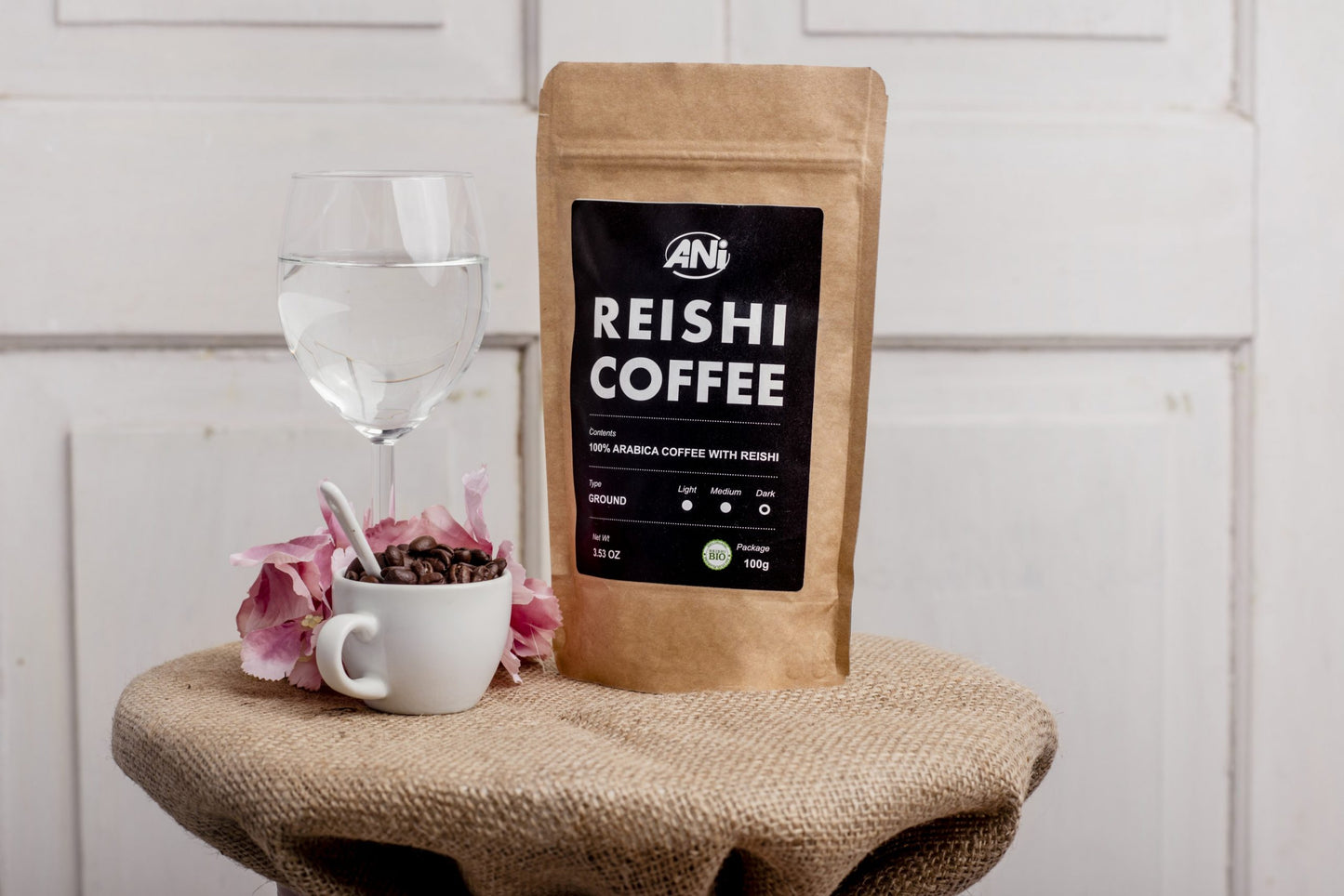 Café moulu avec poudre de Reishi 100g ANilab