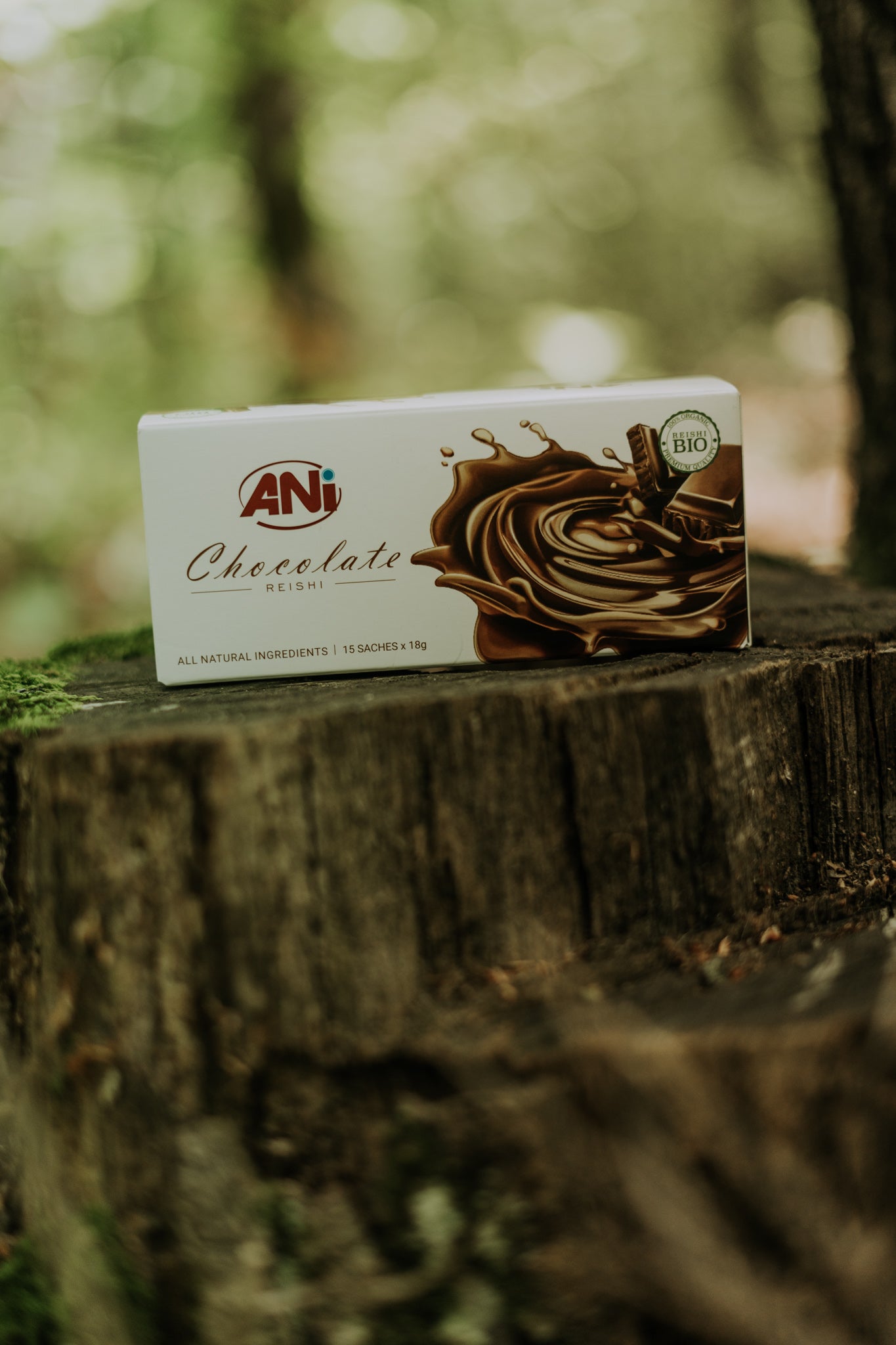 Chocolat Reishi, boîte de 15 sachets x 18g 2+1 gratuit ANilab